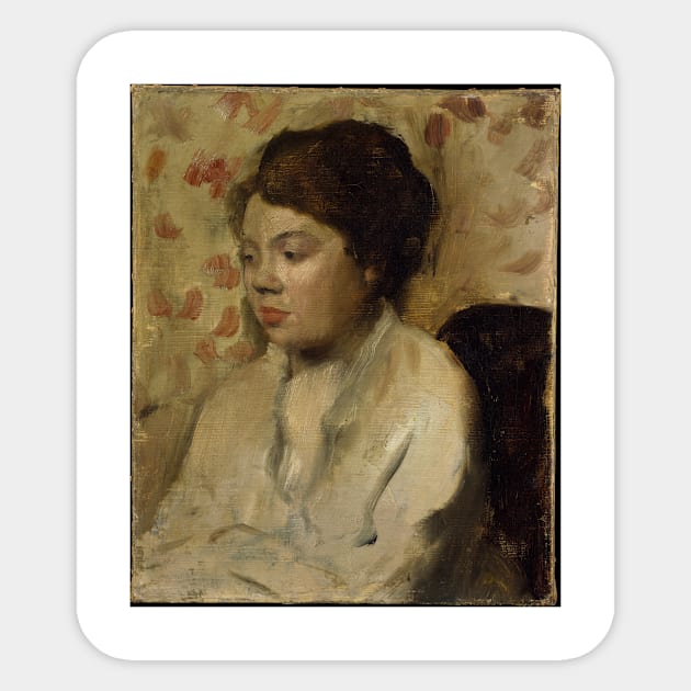 Portrait of a Young Woman Sticker by EdgarDegas
